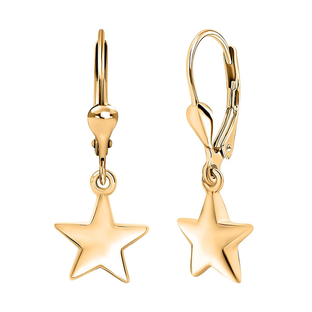 Star Earrings in 14K YG Over Sterling Silver 2.80 Grams