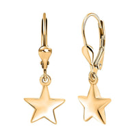 Star Earrings in 14K YG Over Sterling Silver 2.80 Grams