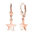 14K Rose Gold Over Sterling Silver Lever Back Earrings 2.88 Grams - Sticky add to cart bar