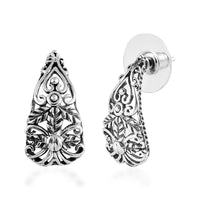 J-Hoop Earrings in Sterling Silver 4.22 Grams