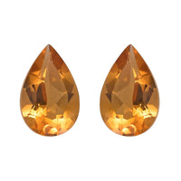Serra Gaucha Citrine Set of 2 (Pear 8x5 mm) 1.31 ctw Loose Gemstone