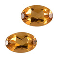 AA Serra Gaucha Citrine Set of 2 (Ovl 6x4 mm) 0.78 ctw Loose Gemstone - Sticky add to cart bar