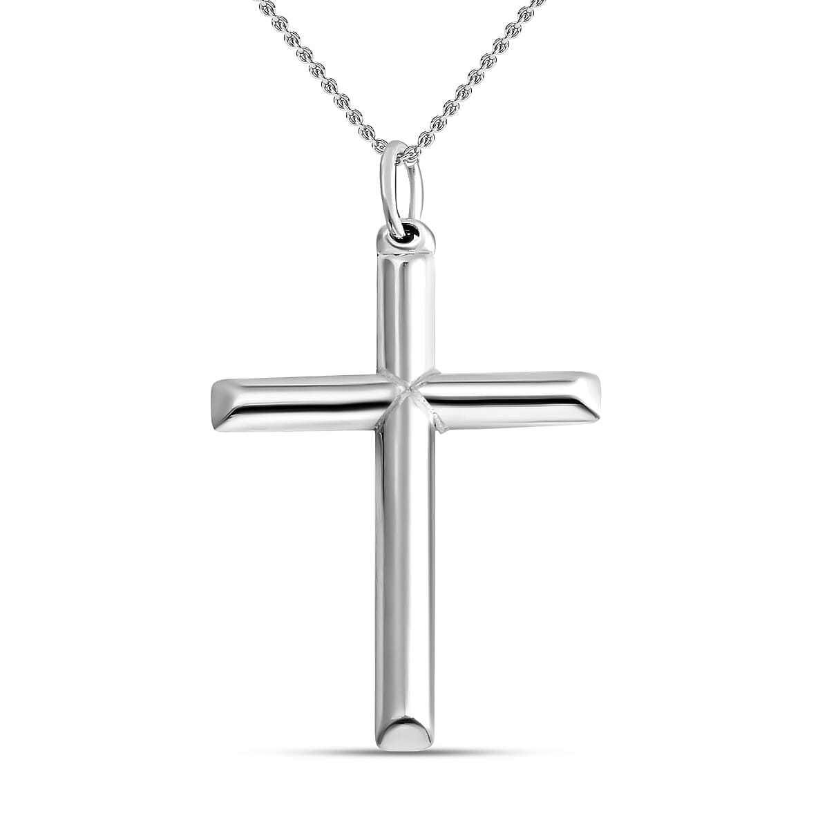 Cross Pendant Necklace 18 Inch in Sterling Silver 3.40 Grams