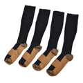 Black 5% Copper Nylon and 95% Spandex Set of 2 Pairs Socks (S & M) - Sticky add to cart bar