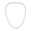 Natural Jade Carved Beaded Necklace 20 Inches With Magnetic Clasp in Sterling Silver 350.00 ctw - Sticky add to cart bar