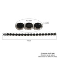 Thai Black Spinel and White Zircon Bracelet in Platinum Over Sterling Silver (7.25 In) 41.15 ctw - Sticky add to cart bar