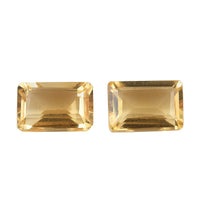 AA Brazilian Citrine Set of 2 (Oct 6x4 mm) 0.90 ctw Loose gemstone