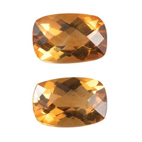 Serra Gaucha Citrine Set of 2 (Cush 6x4 mm) 0.88 ctw Loose Gemstone