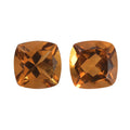 AA Serra Gaucha Citrine Set of 2 (Cush 6x6 mm) 1.51 ctw Loose Gemstone - Sticky add to cart bar