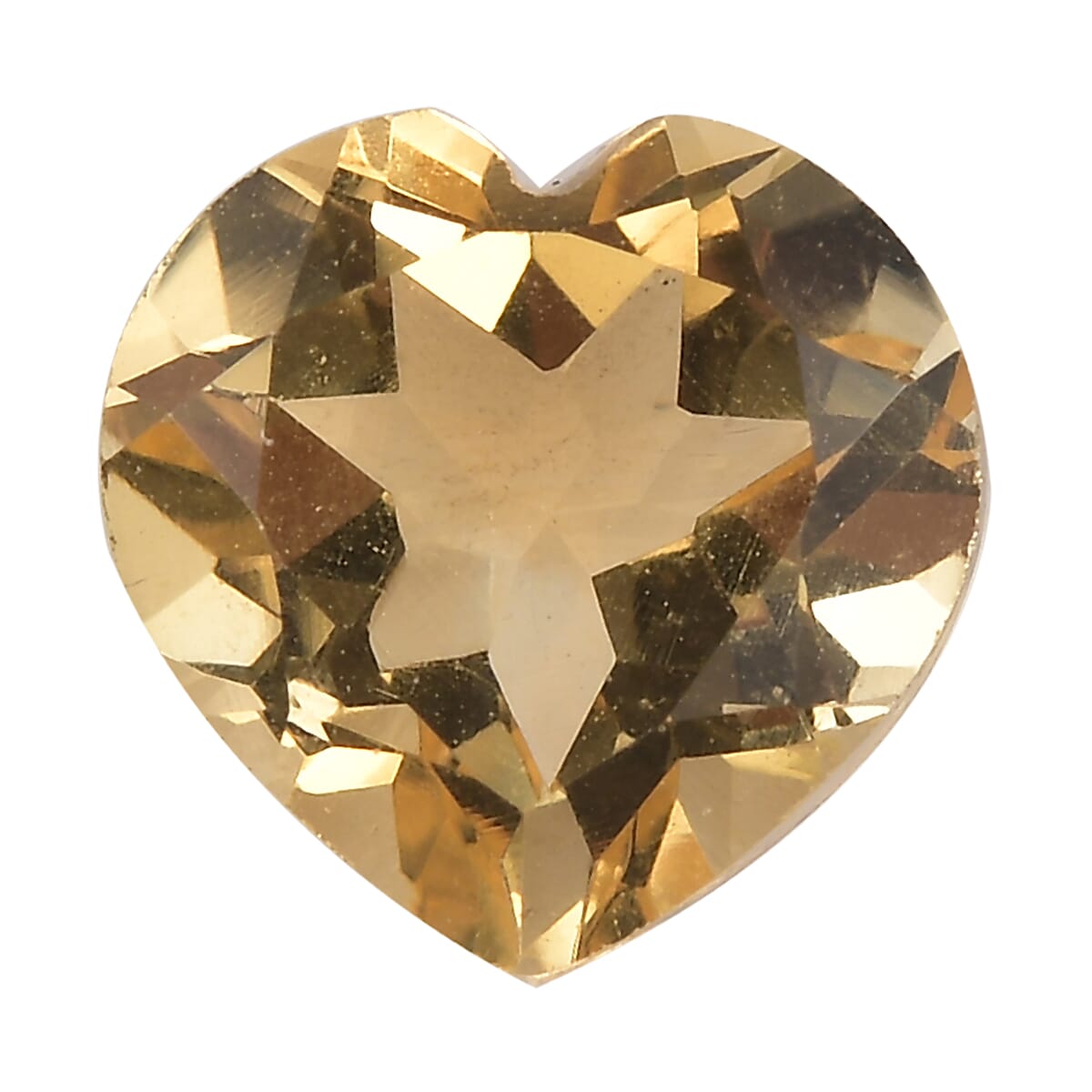 AA Brazilian Citrine (Hrt 8 mm) 1.55 ctw Loose Gemstone
