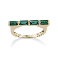 10K Yellow Gold Lab Created Emerald Ring (Size 7) 0.82 ctw