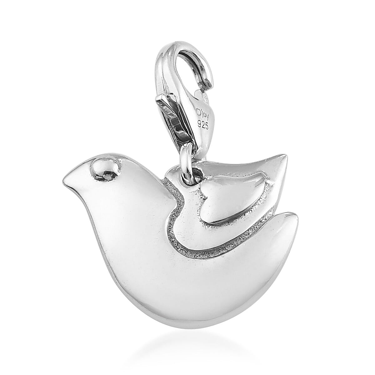 Platinum Over Sterling Silver Dove Charm 3.44 Grams 5 out of 5 Customer Rating