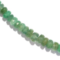 Kagem Zambian Emerald Faceted Beaded Necklace 18 Inches in Sterling Silver 50.00 ctw - Sticky add to cart bar