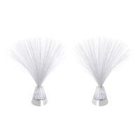 Set of 2 White Mini Fiber Optic Light