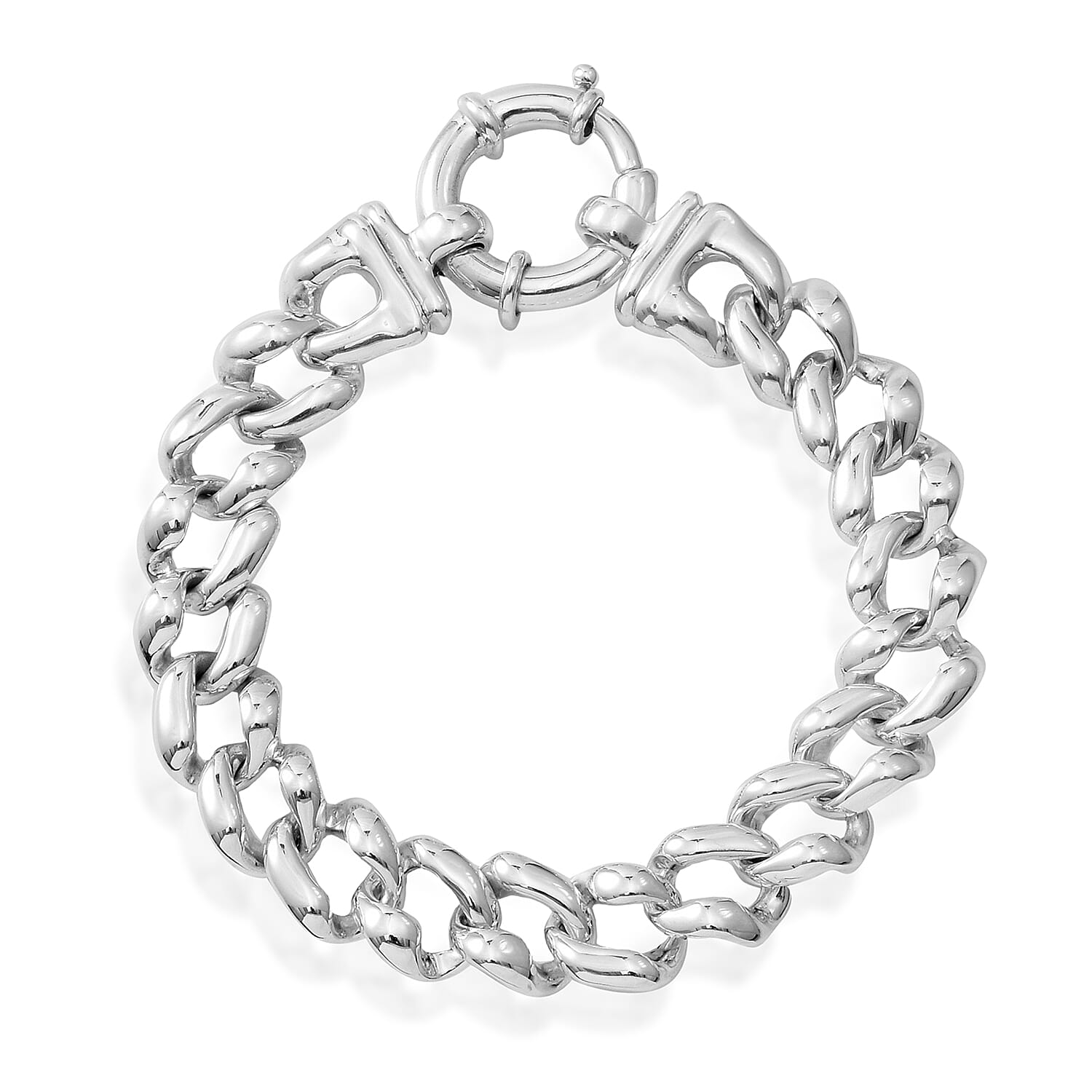 Sterling Silver Men's Link Curb Bracelet (8.00 In)(20.1g)