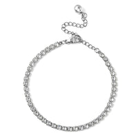 Simulated Diamond Stainless Tennis Bracelet