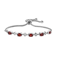 Karis Multi Gemstone Bolo Bracelet in Platinum Bond and Stainless Steel 2.15 ctw