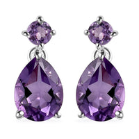 2.35 ctw Bolivian Amethyst Earrings in Sterling Silver