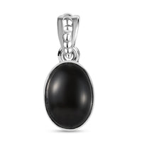 Artisan Crafted 4.25 ctw Mexican Velvet Obsidian Pendant in Sterling Silver