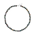 Indian Agate Round Beaded Necklace 18-20 Inches in Sterling Silver 175.50 ctw - Sticky add to cart bar