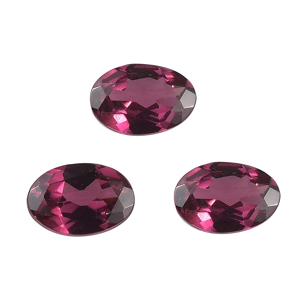 Orissa Rhodolite Garnet Set of 3 (Ovl 6x4 mm) 1.34 ctw Loose Gemstone