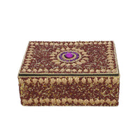 PICK OF THE SHOW Aurora Borealis Beaded Handcrafted Multipurpose Jewelry Box (7.25x5.7x2.75 in)