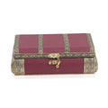 Black Faux Leather Oxidized Jewelry Box with Scratch Protection Interior - Sticky add to cart bar