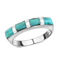 SANTA FE Style Kingman Turquoise Ring in Sterling Silver (Size 10.0) 1.00 ctw - Sticky add to cart bar