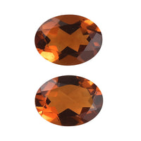 Brazilian Cherry Citrine Set of 2 (Ovl 8x6 mm) 1.92 ctw Loose Gemstone