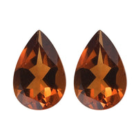Brazilian Cherry Citrine Set of 2 (Pear 9x6 mm) 1.93 ctw Loose Gemstone