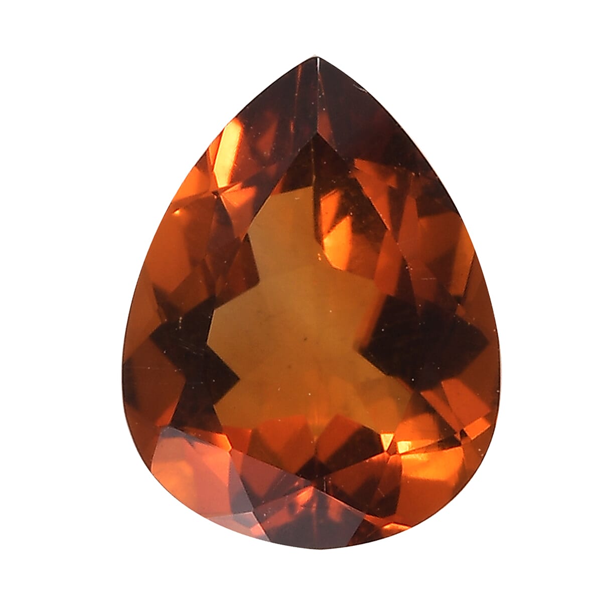 Brazilian Cherry Citrine (Pear 9x7 mm) 1.30 ctw Loose Gemstone