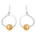 Platinum Over and 14K YG Over Sterling Silver Earrings - Sticky add to cart bar