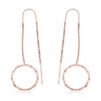 Dangle Earrings in 14K Rose Gold Over Sterling Silver 2.30 Grams
