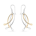 Dangle Earrings in 14K Yellow Gold Over Sterling Silver 2.20 Grams - Sticky add to cart bar