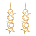 Stars Earrings in 14K Yellow Gold Over Sterling Silver 4.60 Grams - Sticky add to cart bar