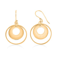 Circle Dangle Earrings in Sterling Silver 3.60 Grams