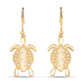 Turtle Earrings in 14K Yellow Gold Over Sterling Silver 3.20 Grams - Sticky add to cart bar