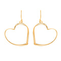 Heart Earrings in 14K Yellow Gold Over Sterling Silver 2.30 Grams - Sticky add to cart bar