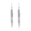Dangle Earrings in Rhodium Over Sterling Silver 3.60 Grams - Sticky add to cart bar