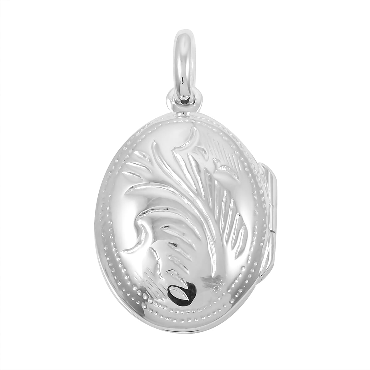 Fancy Pendant without Chain in Rhodium Over Sterling Silver 2.60 Grams
