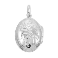 Fancy Pendant without Chain in Rhodium Over Sterling Silver 2.60 Grams