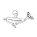 Fish Pendant without Chain in Rhodium Over Sterling Silver 3 Grams - Sticky add to cart bar