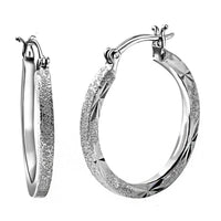 Inside Out Hoop Earrings in Sterling Silve 3.29 Grams