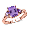 1.70 ctw Rose De France Amethyst Ring in 14K Rose Gold Over Sterling Silver - Sticky add to cart bar