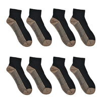 Set of 4 Pairs Ankle Length Copper Infused Compression Socks - Black (S/M)