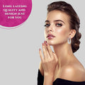 Pink and Red and White Austrian Crystal Inside Out Hoop Earrings in Silvertone - Sticky add to cart bar