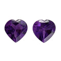 AA African Amethyst Set of 2 (Hrt 7 mm) 1.96 ctw Loose Gemstone - Sticky add to cart bar
