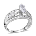 Simulated Diamond Ring in Sterling Silver (Size 10) - Sticky add to cart bar