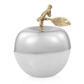 1 Wick Vanilla Scented Silvertone & Goldtone Metallic Apple Candle - Sticky add to cart bar