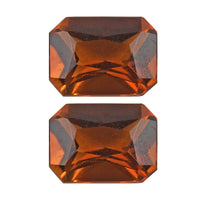 Brazilian Cherry Citrine Set of 2 (Oct 7x5 mm) 1.54 ctw Loose Gemstone